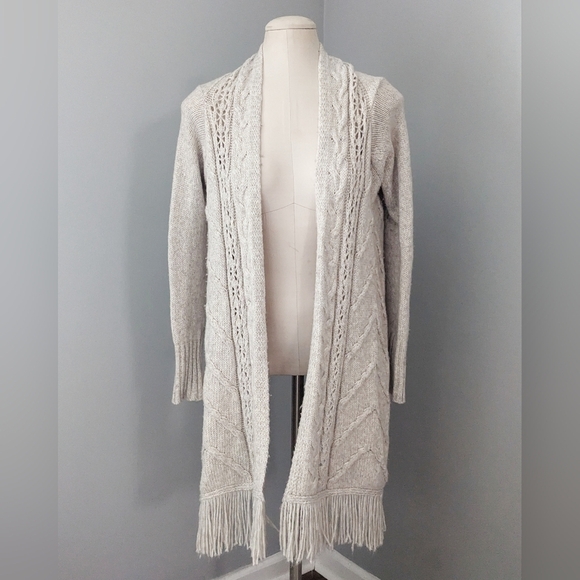 Anthropologie Angel of the North Anais wool sweater fringe small - Picture 9 of 9